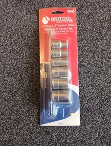 Britool Whitworth BS 6 Piece 1/2" Drive Sockets 12 Point 708270 New 3/16 - 1/2 - Picture 1 of 5