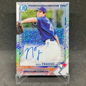 2021 Bowman Chrome Nick Frasso Sparkle Refractor Auto /299 1st Autograph #CPA-NF - Picture 1 of 1