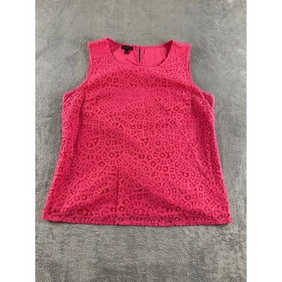 Camiseta sin mangas Talbots para mujer rosa de encaje talla 12 Foto 1 de 4