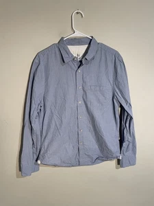 Alex Mill Langarm Hemd mit Knopfleiste Herren L blau weiß gestreift Baumwolle Preppy - Bild 1 von 8
