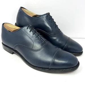 Allen Edmonds Herren Park Avenue Kappe Zehe Oxford Gr. 10 D blau Leder eleganter Schuh - Bild 1 von 8
