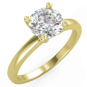1.05 Ct Round Cut VS1/E Solitaire Diamond Engagement Ring 14K Yellow Gold - Picture 1 of 6