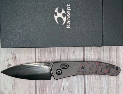 Kansept Dako Polished DLC S35vn Titanium & Purple Carbon Fiber Folding - Imagem 1 de 4