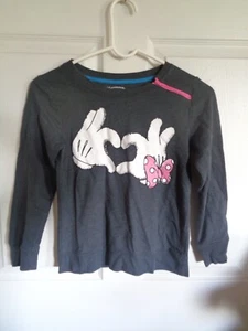 Camisa de manos del corazón para niñas - Disney - Mickey / Minnie - talla M 7/8 - Imagen 1 de 1