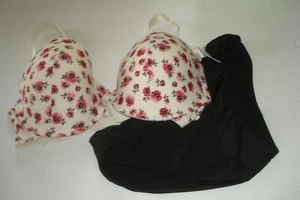 Women's  Push-up Bra & Bikini Panties  Red Poppy Size 44D  - Picture 1 of 2