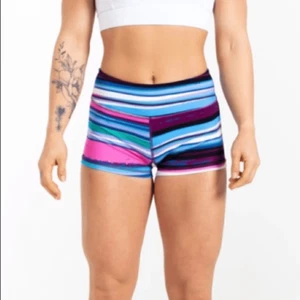 Pantaloncini in spandex a righe Savage Barbell Foxy usati in ottime condizioni xs - Foto 1 di 9