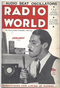 1936 STYCZEŃ Radio World magazyn Audio Beat Oscylatory 3-rurowy nadajnik-odbiornik - Zdjęcie 1 z 2