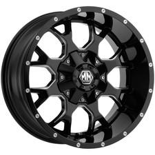 Mayhem 8015 Warrior 17x7.5 5x108/5x4.5" +40mm Black/Milled Wheel Rim 17" Inch