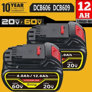 2Pack DCB609-2 For DEWALT For FLEXVOLT 20V/60V MAX 12.0Ah Li-Ion Battery DCB606 - Picture 1 of 15