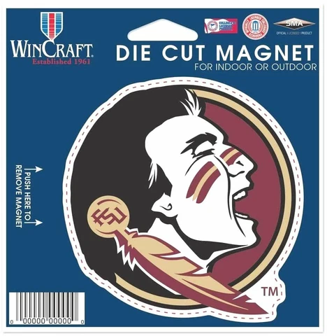WinCraft NCAA Florida State University 04821115 Die Cut Magnet, Small, Black Cover