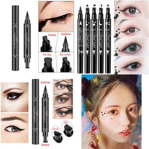 US Winged Eyeliner Stamp Waterproof Long Lasting Liquid Eye Pen Makeup Tool Kit - Picture 1 of 20