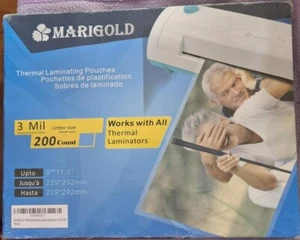 Marigold 200 Count 3 Mil Letter Size 9"x11.5" Thermal Laminating Pouches NEW - Picture 1 of 1