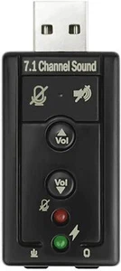 AZNCOS 7.1 Channel USB External Sound Card Audio Adapter Laptop PC, 2-6 PCS - Picture 1 of 7