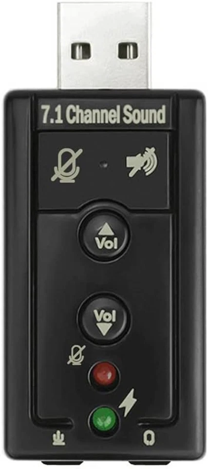 AZNCOS 7.1 Channel USB External Sound Card Audio Adapter Laptop PC, 2-6 PCS - Image 1 of 4