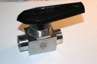 1/2" FNPT 316ss 2-Way Ball Valve (2500 Psig) SSP Corporation  45G8PF-316 - Image 1 of 4