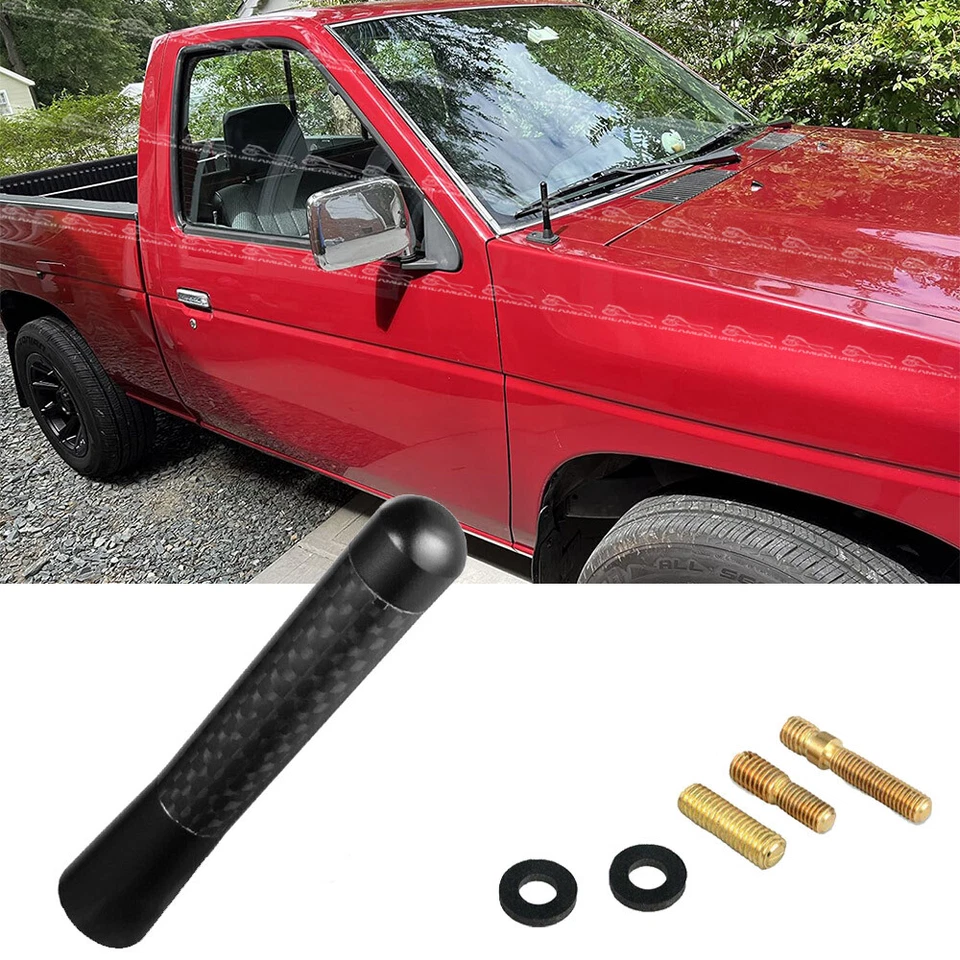 Para Nissan Cuerpo Duro D21 Carbono 3" Coche Antena Radio AM/FM Mástil Aéreo con Tornillos Foto 1 de 4