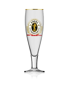 Engel Bier, Pokalglas Bierglas, Biergläser, Glas / Gläser, Goldrand, 0,3 l