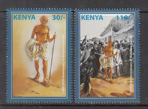 2020 Kenya Gandhi complete set of 2 MNH Cover