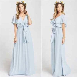 Show Me Your Mumu Audrey Bridesmaid Prom Dress Steel Blue NEW US Size L - Picture 1 of 8