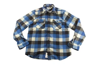 Ralph Lauren Denim & Supply Heavy Flannel Shirt Mens XL Blue Buffalo Check Plaid - Picture 1 of 16