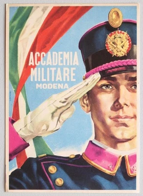 ITALY 1930s Accademia Militare di Modena Military War Propaganda Mint Pictur PPC - Image 1 of 2