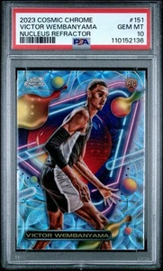 2023-24 Topps Cosmic Chrome Victor Wembanyama #151 Nucleus Refractor PSA 10 - Picture 1 of 2