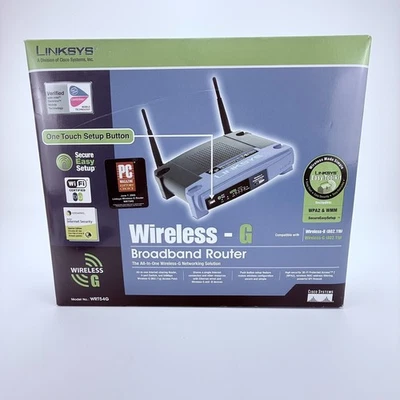Linksys WRT54G Wireless G Wi-Fi Broadband 2.4 Ghz 4 Port Switch 802.11g Router - Image 1 of 4