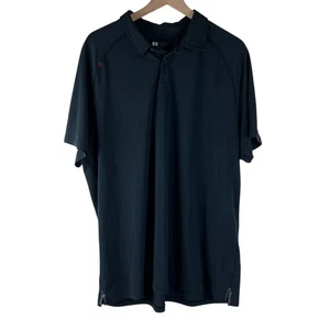 Rhone Mens Black Short Sleeve Delta Pique Polo Shirt Size XXL - Picture 1 of 6