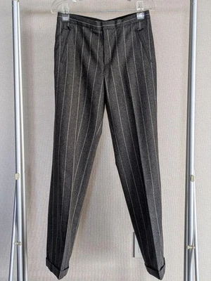 Ralph Lauren Wool Striped Tapered Slacks Pants Gray Lined Size 9 RL0925255 - Image 1 of 4