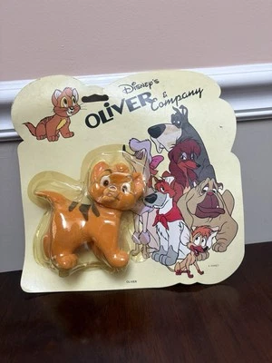 Disney Oliver & Company Oliver Flocked Figure 1988 Vintage Sears Exclusive - Imagem 1 de 3