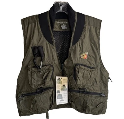 Chaleco de Pesca con Mosca Danielson Ultimate Talla S Caqui Oliva Exterior Cremallera 22 Bolsillos NUEVO Foto 1 de 4