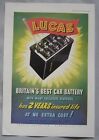 1955 Lucas Car Battery Original advert