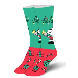 COOL SOCKS Women's Crew Socks - Snoopy Claus (Peanuts)-(UK 4-9 | EU 36-42) - Picture 1 of 2