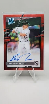 2020 Donruss Optic SHELDON NEUSE Rated Rookie Red Prizm Auto RC #'d 18/50 Rookie - Image 1 of 2