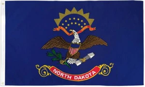 "NORTH DAKOTA" flag 2x3 ft polyester banner sign ND state - Picture 1 of 7