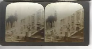 Vintage Stereo Ansicht Kaiserlicher Zarist Russland Der Palastbrunnen am Peterhof - Bild 1 von 2