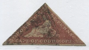 Cape of Good Hope 1863 1d dark carmine with 3 margins used - Picture 1 of 1