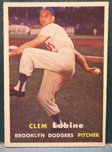 1957 Topps Clem Labine #53 Brooklyn Dodgers Free Shipping