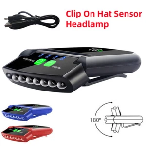 LED Rechargeable Hat Light USB Clip-On Cap Flashlight for Fishing Camping CN - Picture 1 of 15