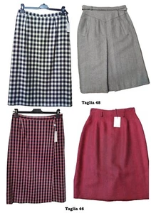 Gonna Vintage Pezzi Unici Taglia 46/48 Ita Lana Foderata Made in Italy Autunno - Picture 1 of 65