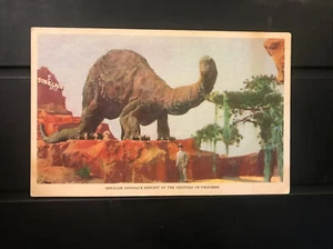 POSTCARD 1933 CHICAGO WORLD’S FAIR UNPOSTED- SINCLAIR DINOSAUR EXHIBIT - Bild 1 von 5