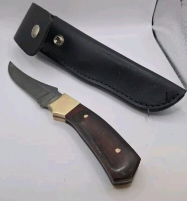 PARKER-EDWARD'S FIXED BLADE DAMASCUS STEEL KNIFE US MADE JACKSONVILLE AL. - Image 1 of 4