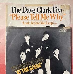 DAVE CLARK 5.  2 45s.  PLEASE TELL ME WHY.  AT THE SCENE.  USA Epic Yellow. VG+.