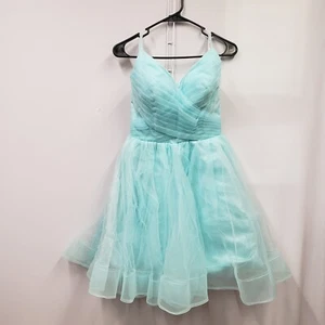 Mini vestido corto de graduación con volantes en capas con correa de espagueti para adolescentes talla S - Imagen 1 de 11