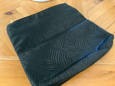 Black Brocade Estee  Lauder Makeup Bag. Foldable. NEW 9.5 x 9.5 NEW - Image 1 of 2