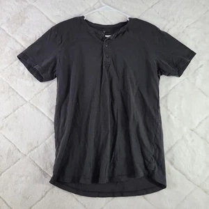 American Eagle Grey Partial Button Up Shirt Medium - Picture 1 of 5