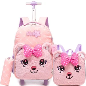 Girls Led Rolling Backpack for Kids Backpacks with Wheels Travel Luggage for ... - Picture 1 of 6