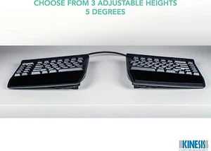 *NEW* Kinesis Freestyle 2 Adjustable Keyboard UK Curved Angled Ergonomic PC Win - Picture 1 of 9