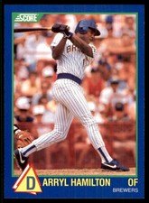 1989 Score Hottest 100 Rising Stars Darryl Hamilton Milwaukee Brewers #44