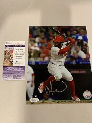 Odubel Herrera autograph signed Phillies 8x10 photo JSA - Image 1 of 4